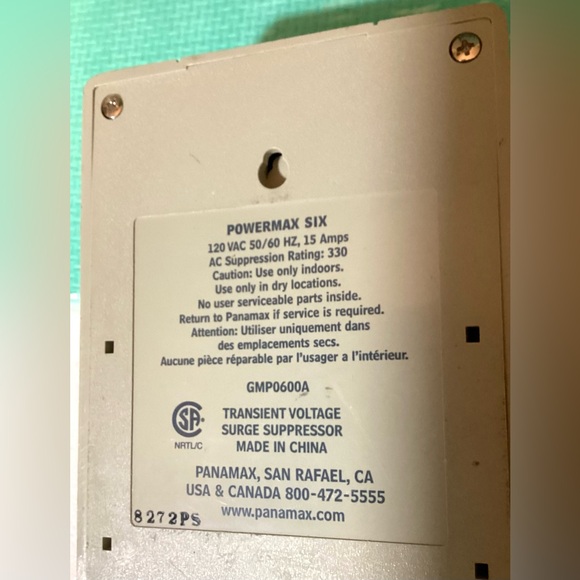 Surge charge protector wall tap 6 outlets 6’ feet extension - Picture 3 of 3